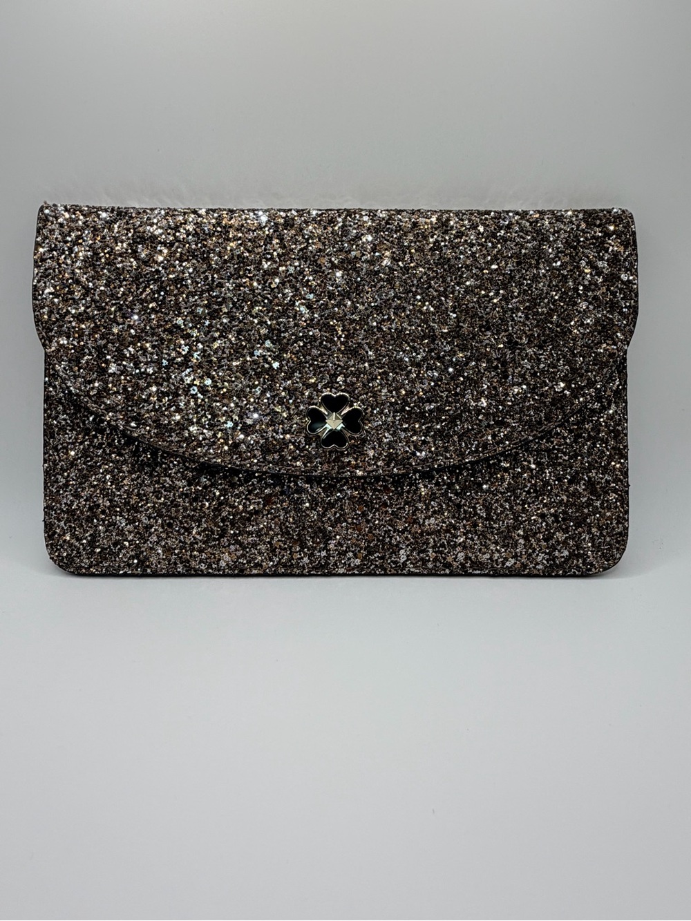 Kate Spade large Odette glitter flap pouch